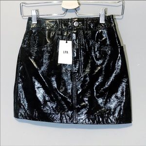 Patent Leather Mini Skirt
